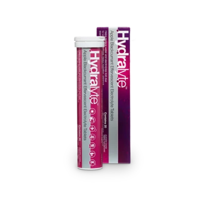 Hydralyte Effervescent Tablets | 20 pack Blackcurrent | Made in Switzerland | Mens Health Downunder